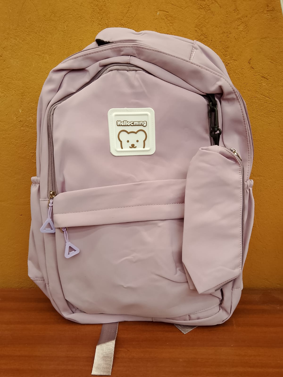 MOCHILA ESCOLAR CON CARTUCHERA DESIGN PURPLE 43X29X13 CM