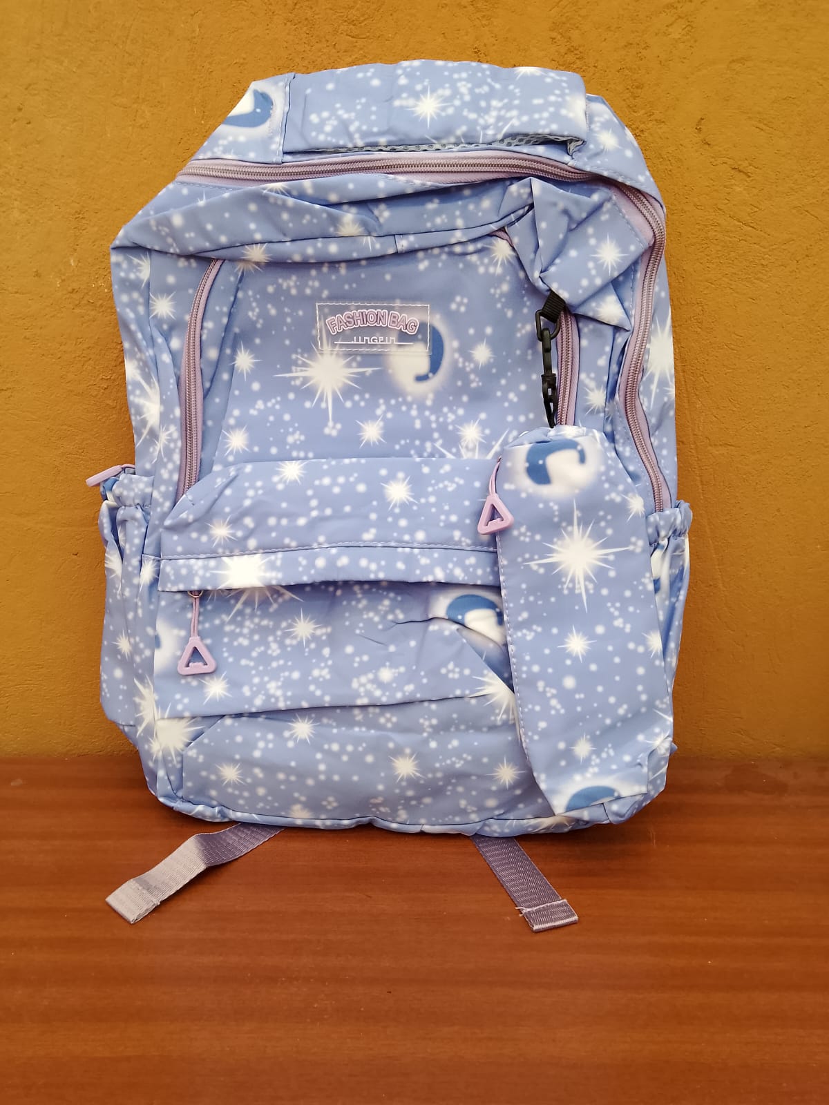 MOCHILA ESCOLAR CON CARTUCHERA DESIGN PURPLE 43X28X11 CM