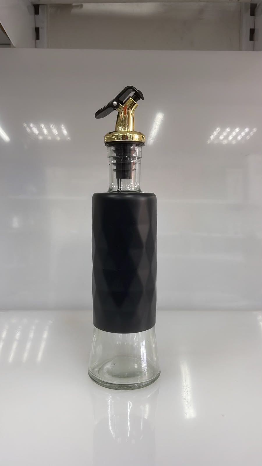 DISPENSADOR DE VIDRIO DESIGN DAIMONT BLACK 26X6 CM 300 ML