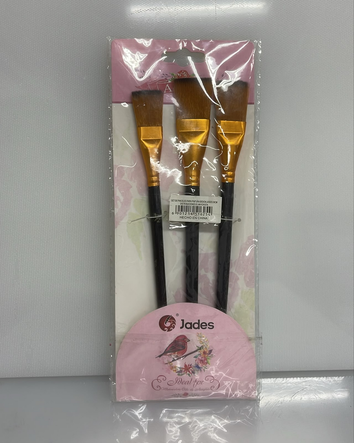 SET X3 DE PINCELES PARA PINTURA DESIGN JADES 24CM PL62-5