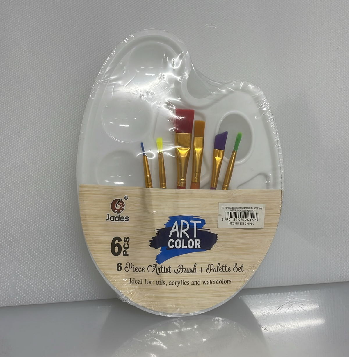 SET X7 DE PINCELES PARA PINTURA 14 CM DESIGN PALLETTE 21 CM PL61-5