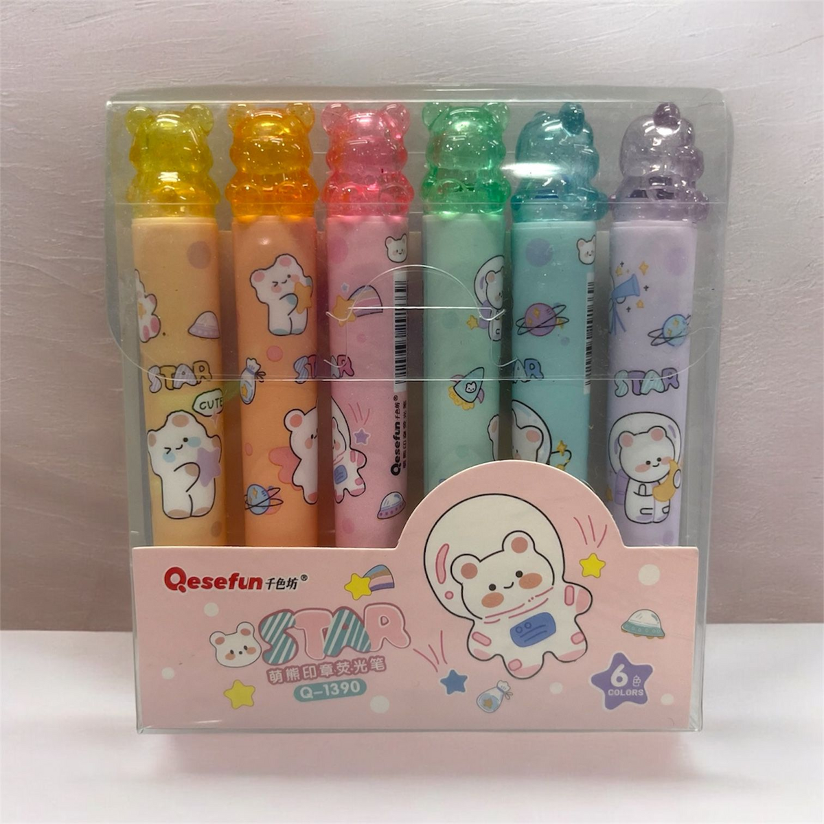 SET X 6 UND DE RESALTADORES DESIGN STAR 10 CM