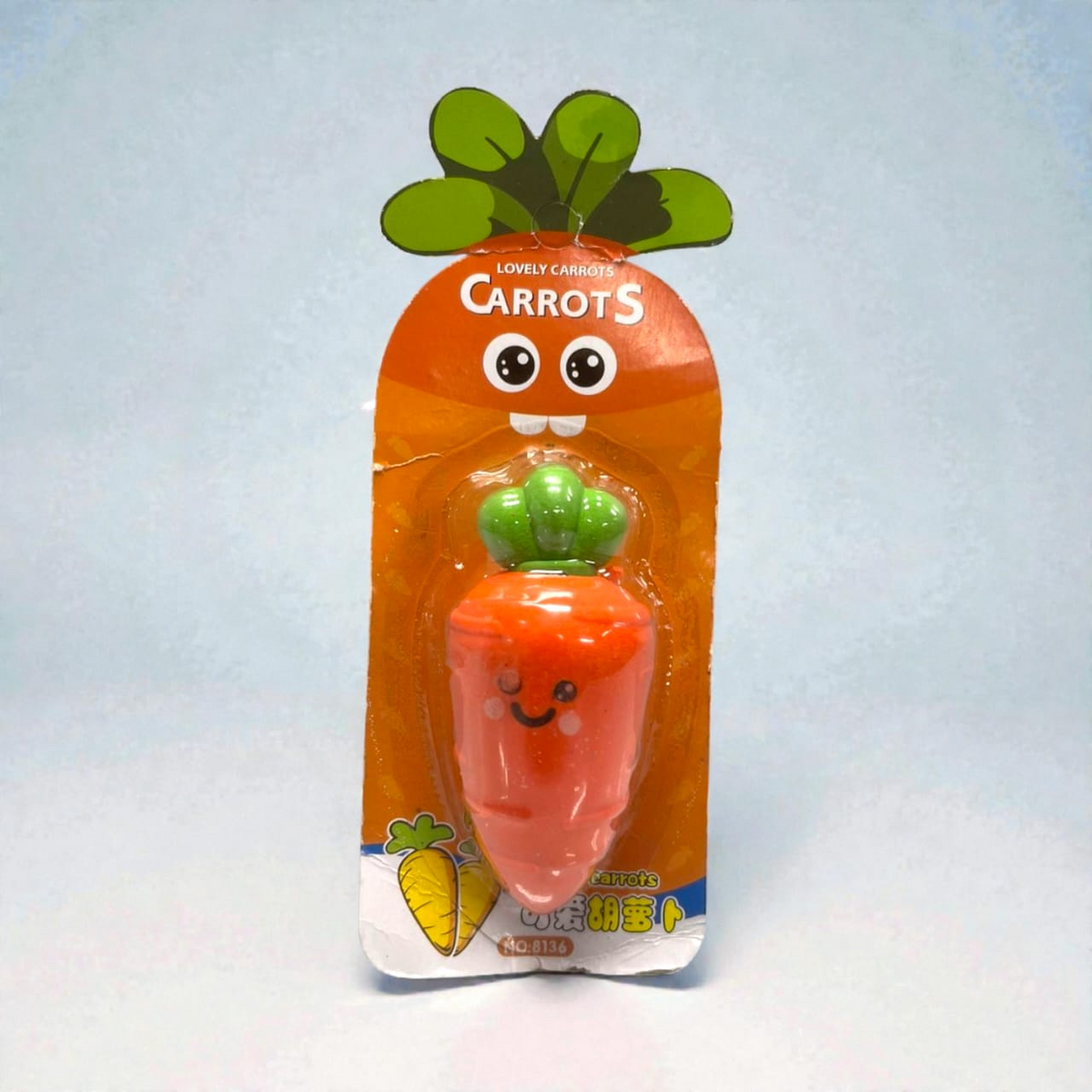 BORRADOR DE PLASTICO DESIGN ZANAHORIA 6CM
