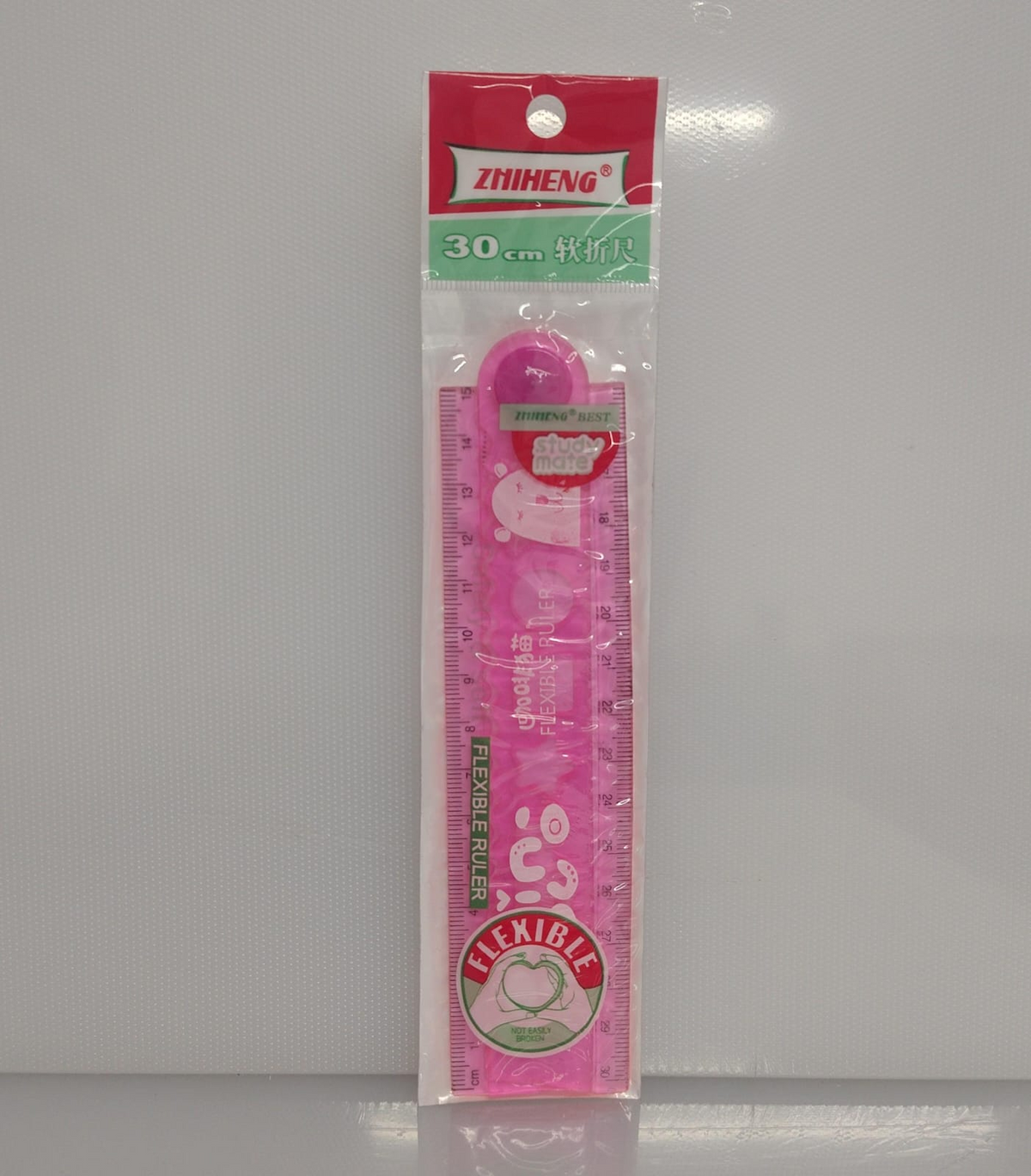 REGLA DE PLASTICO FLEXIBLE DESIGN CON FORMAS 30 CM PL38-8