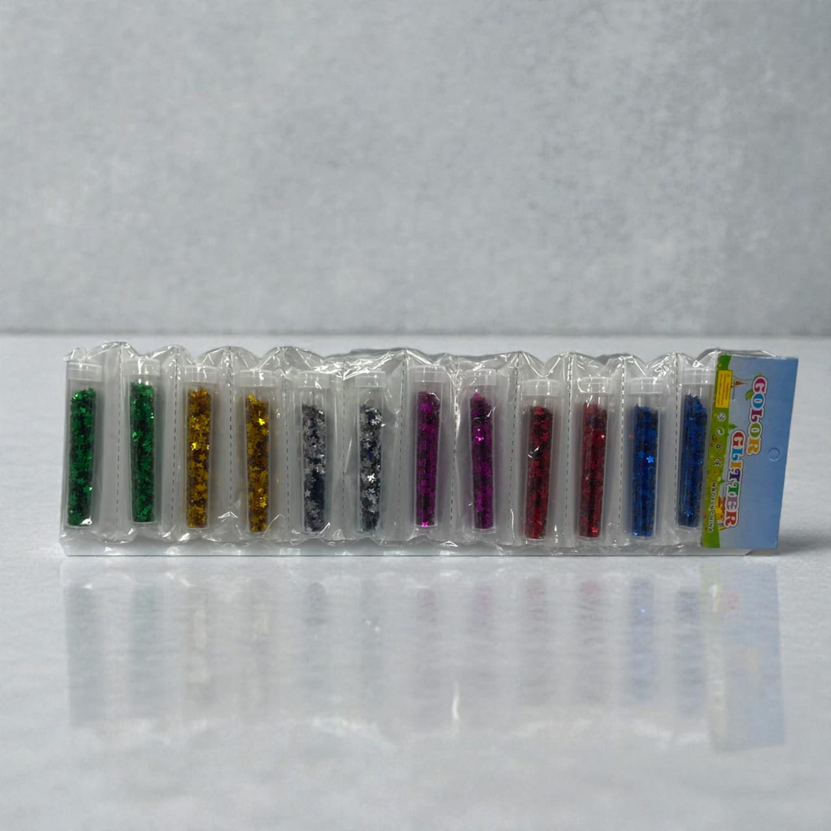 SET X 12 UND ESCARCHA DECORATIVA DESIGN COLOR GLITTER