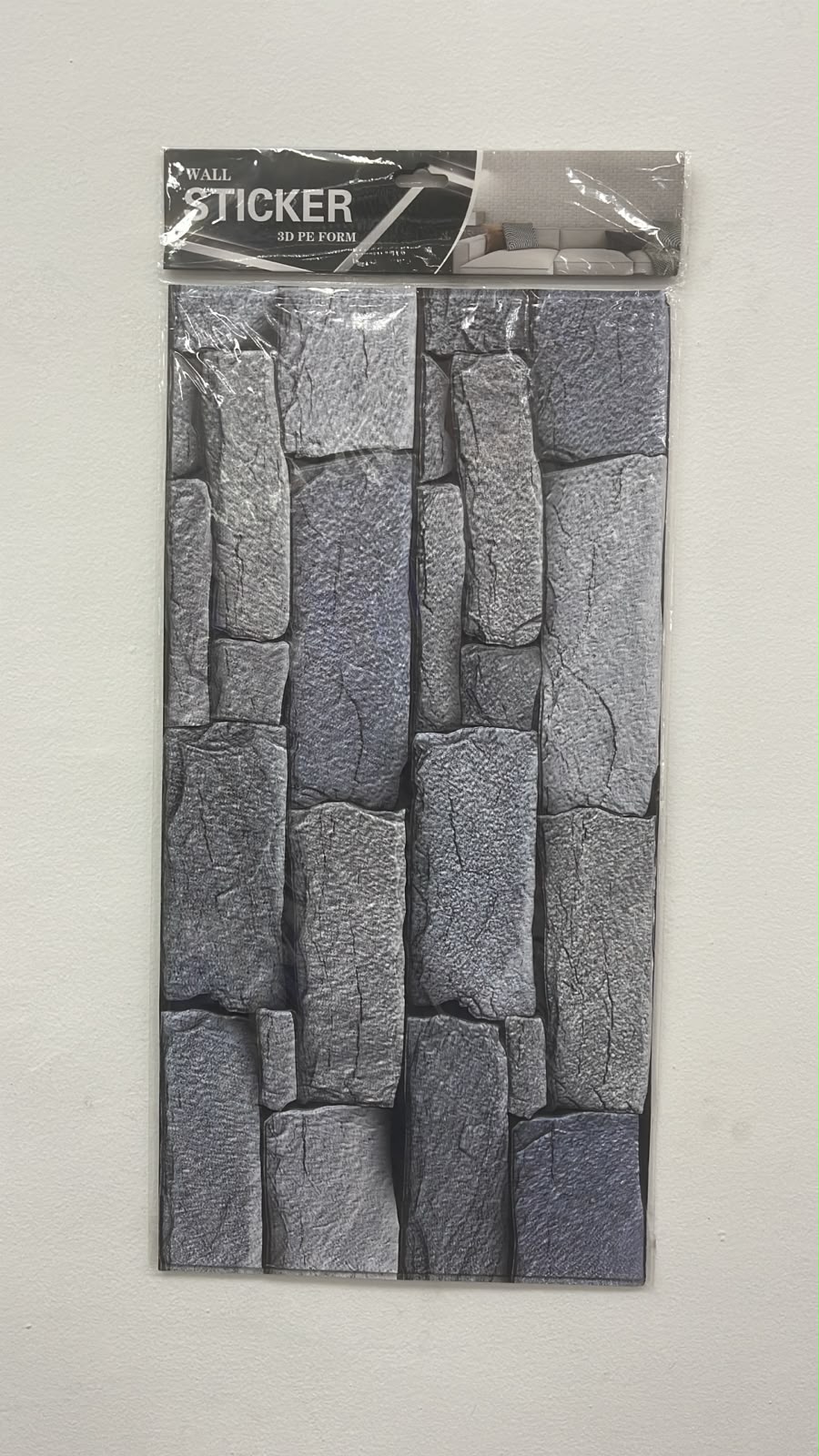 DECORACION DE PARED PLASTICO DISENO PIEDRA 28X58 CM