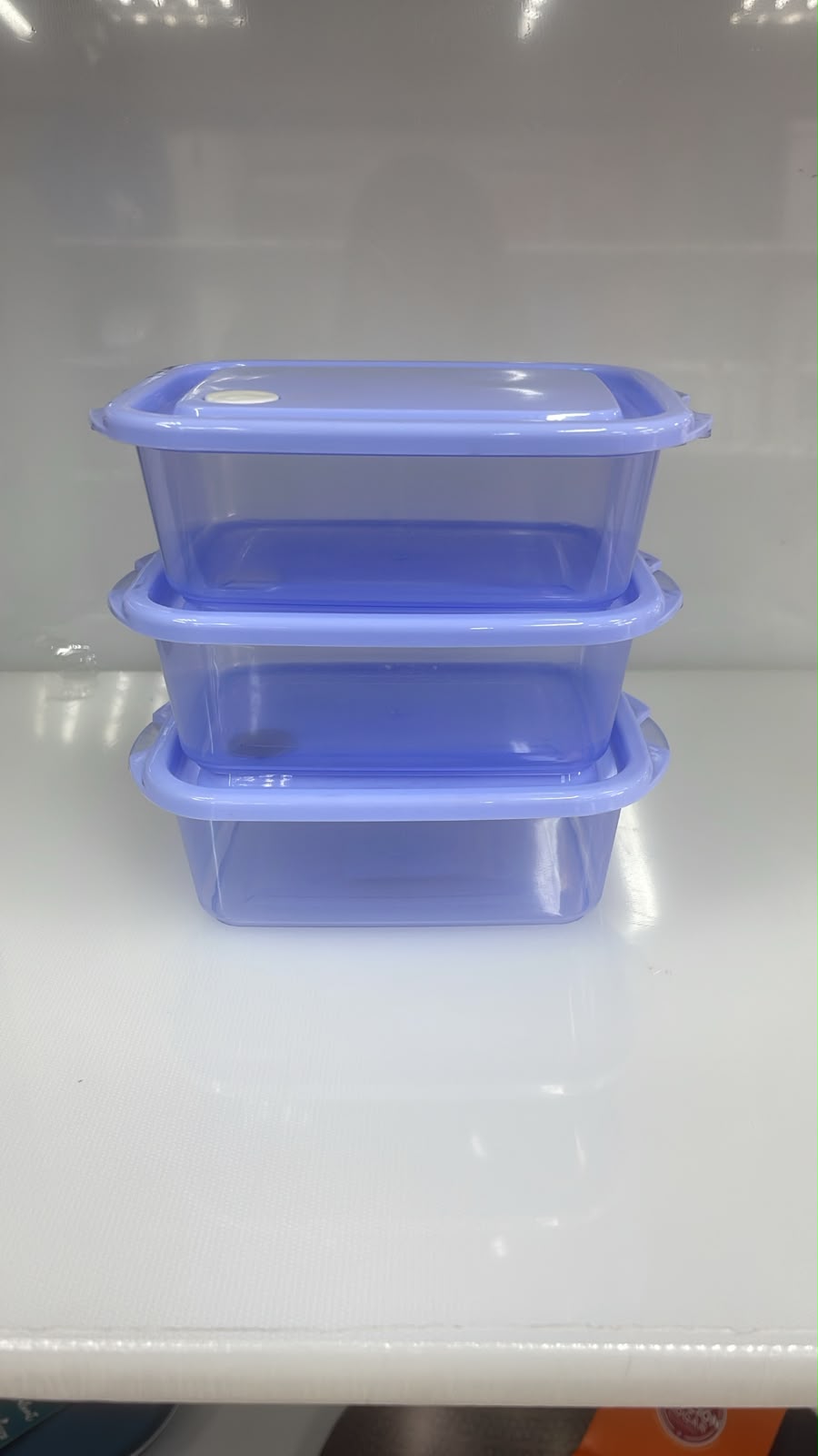 SET X 3 UND DE RECIPIENTES DE PLASTICO 15X11 CM 500 ML