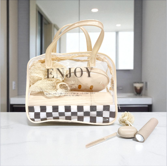 SET DE BANO CON ESTUCHE PLASTICO ENJOY DESIGN