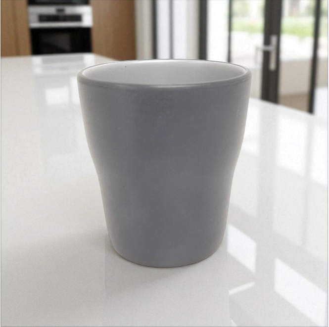 Bowl DE PLASTICO DESIGN GREY AND WHITE 6.5_7.3CM