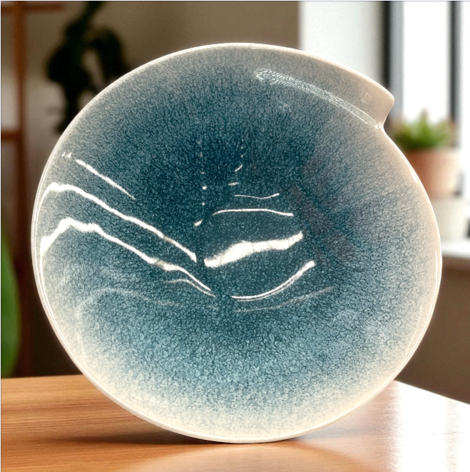 PLATO DE PLASTICO DESIGN BLUE CLOUDS 185_38CM
