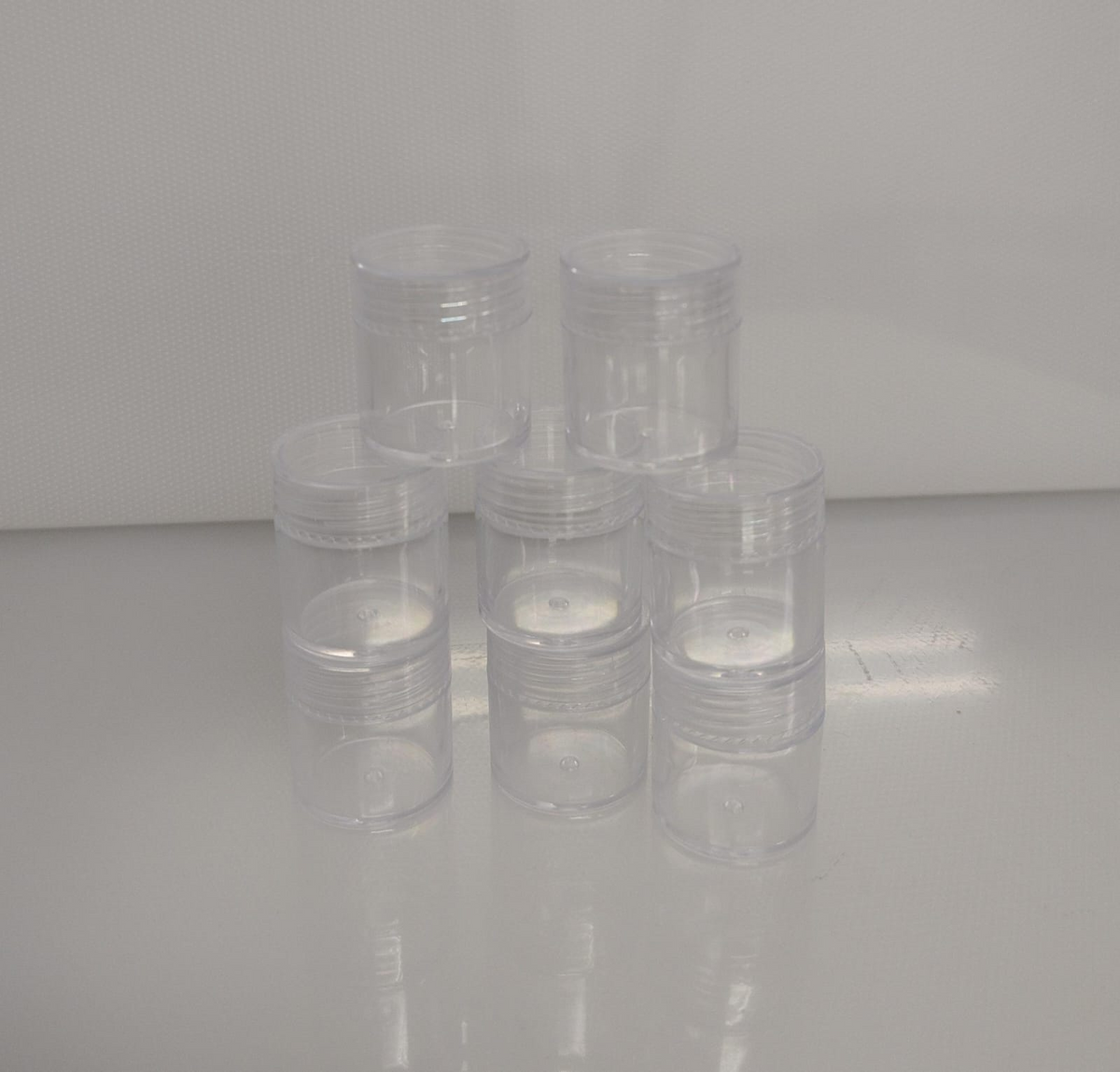SET X8 ENVASES DE PLASTICO PARA ALMACENAMIENTO DESIGN NATURAL 3X2 CM 30 ML PL11-3
