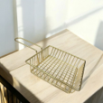 CESTA DECORATIVA METAL LICA DESIGN GOLD 13X12CM REF PL19-3