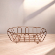 CESTA DECORATIVA EN ACERO DESIGN ROSE GOLD 17X9X5CM REF PL19-30