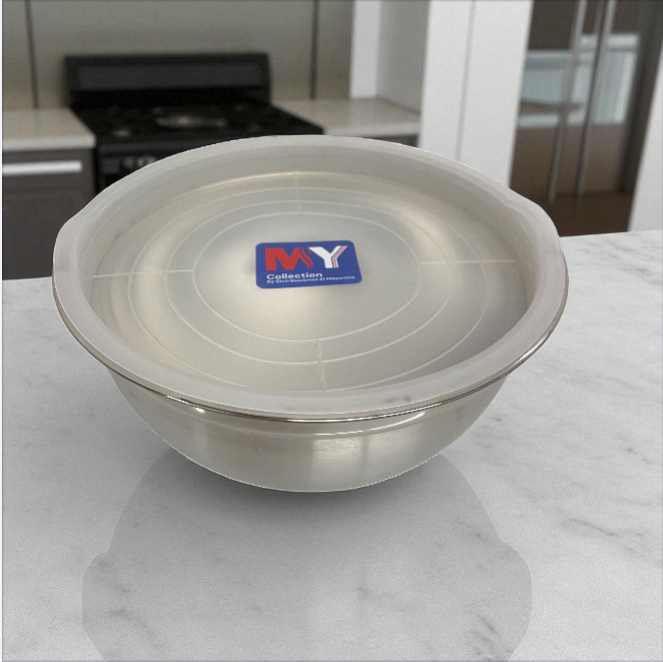 RECIPIENTE DE ACERO INOXIDABLE CON TAPA DE PLASTICO 14CM
