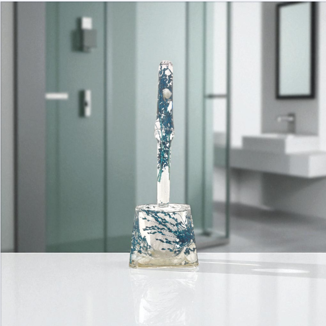 CEPILLO DE PLASTICO EN CONTENEDOR DE METAL DESIGN WATER FLORAL COLOR MIX