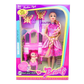 N5516-H233B MUNECA BEAUTY CON ACCESORIOS