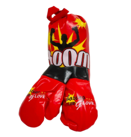 N6426 SET JUGUETE BOXING BOOM SACO 30X13 CM GUANTES 18X10 CM