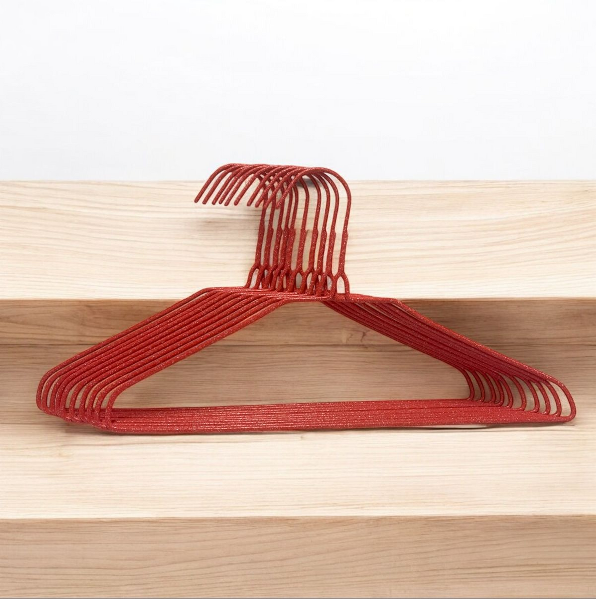 GANCHOS PARA ROPA METALICOS CON RECUBRIMIENTO X10 36CM PB20-12