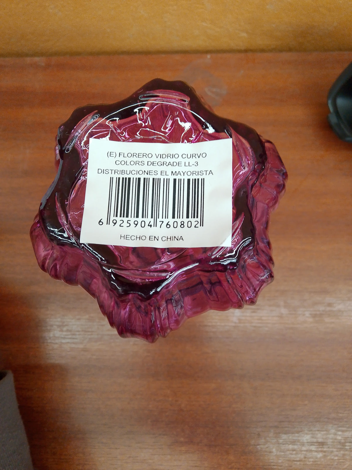 FLORERO VIDRIO CURVO COLORS DEGRADE LL-3 17X8 CM 300 ML