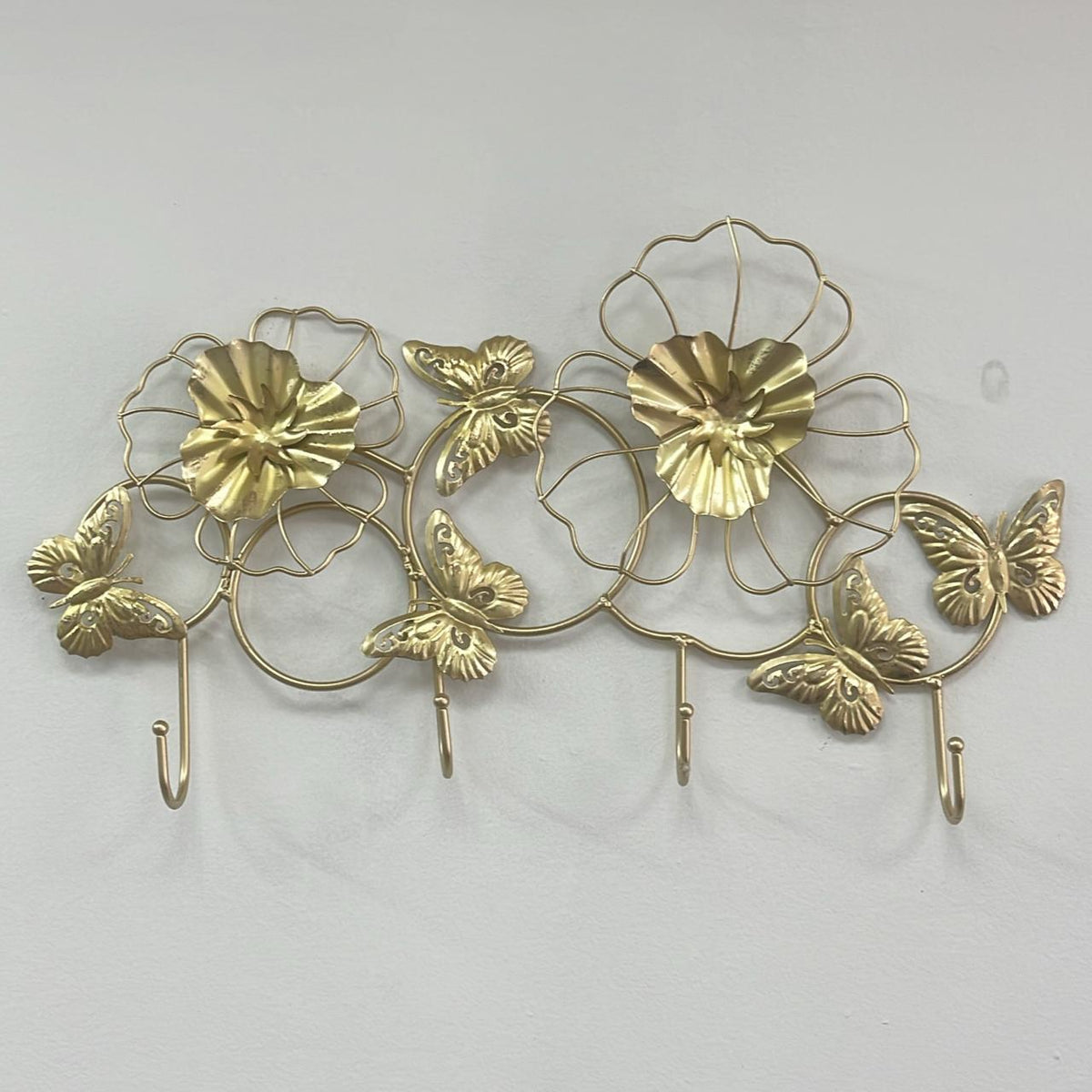 (E) PERCHERO GOLD BUTTERFLY 50X28 CM DYH-5