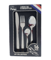 CUBIERTO X 16 34716-SL-3 4 CUCHARAS 20_4 CM 4 TENEDOR 20_2 CM 4 CUCHILLOS 23_2 CM 4 CUCHARITA 14_3 CM
