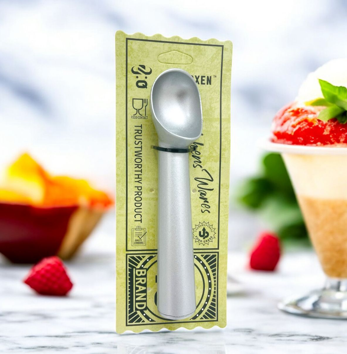 CUCHARA PARA HELADO ALTA CALIDAD QN-5046 - 18_4 CM