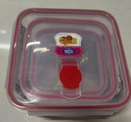 SET X 3 RECIPIENTES RB CUADRADO 10-13-17CM B65-8301 BL1591169-B65-8301 17X7 - 14X6 - 12X5 CM 1500 - 900 - 500 ML