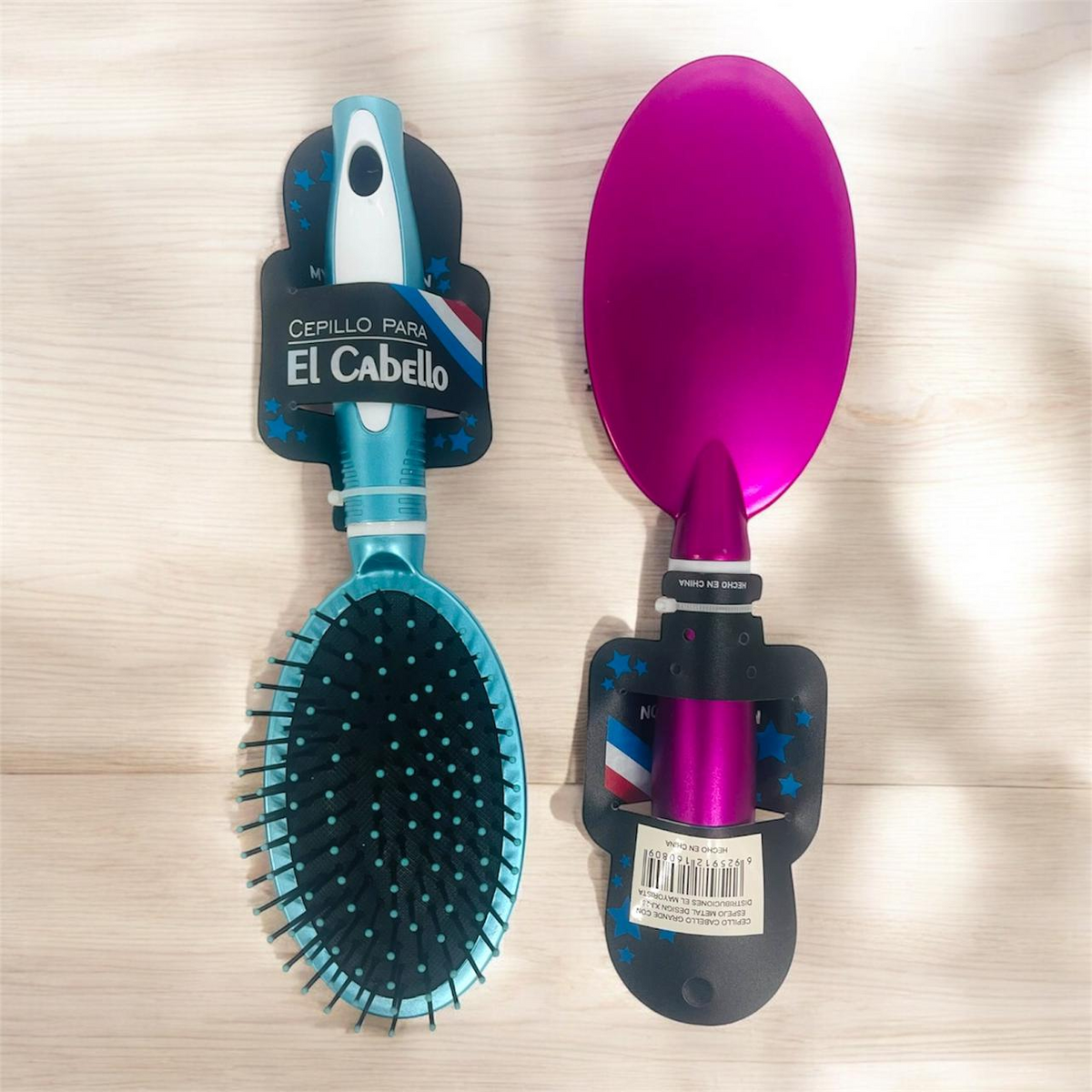 CEPILLO CABELLO GRANDE CON ESPEJO METAL DESIGN XJ-28 - 24_7 CM