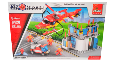 (N2030-0420) JUEGO DE ARMAR CITY RESCUE 361 PCS