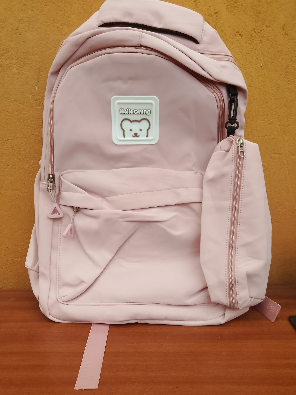 MOCHILA ESCOLAR CON CARTUCHERA DESIGN PINK 43X29X13 CM