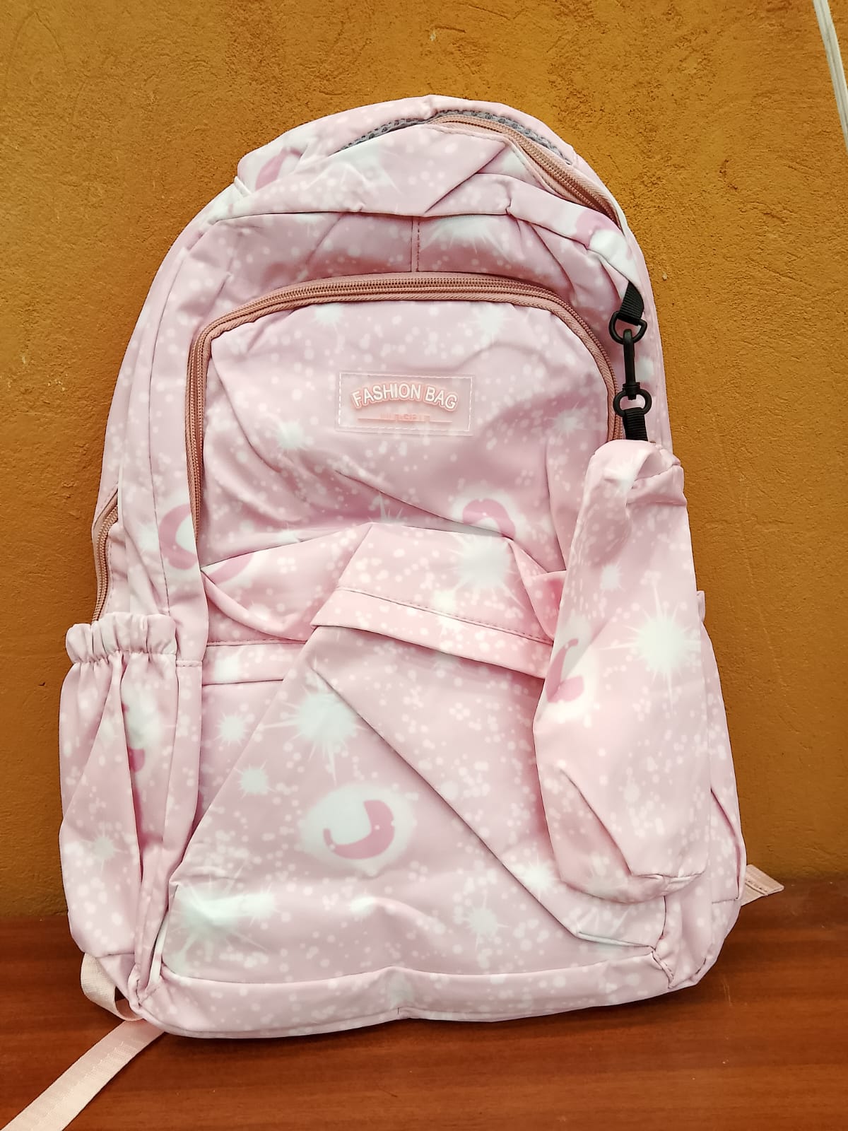 MOCHILA ESCOLAR CON CARTUCHERA DESIGN PINK 43X28X11 CM