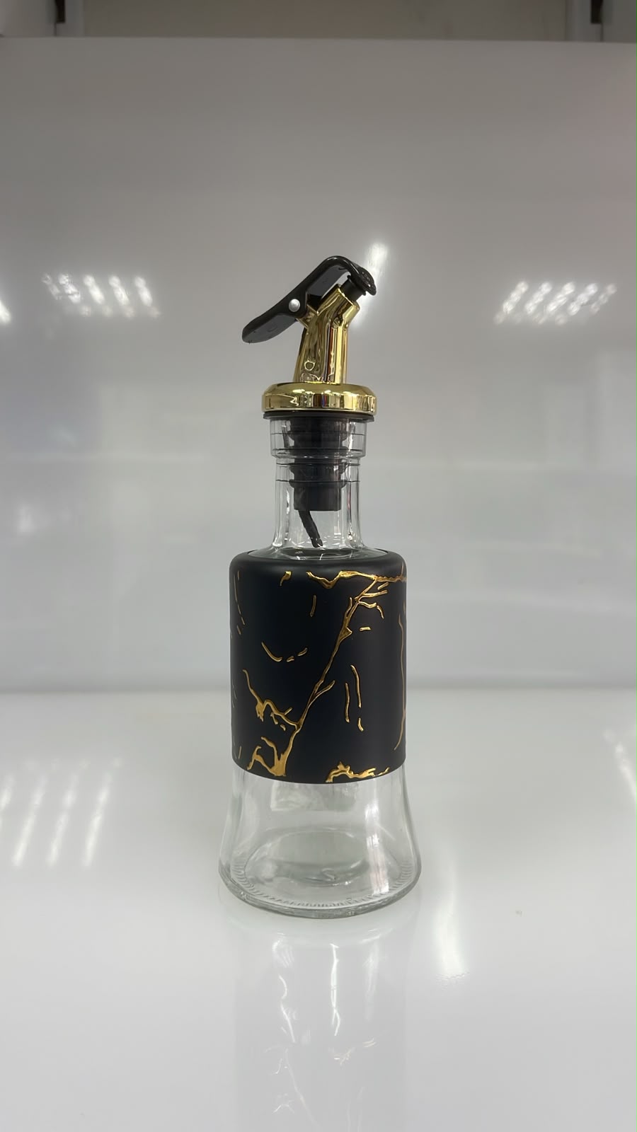 DISPENSADOR DE VIDRIO DESIGN BLACK 20X6 CM 200 ML