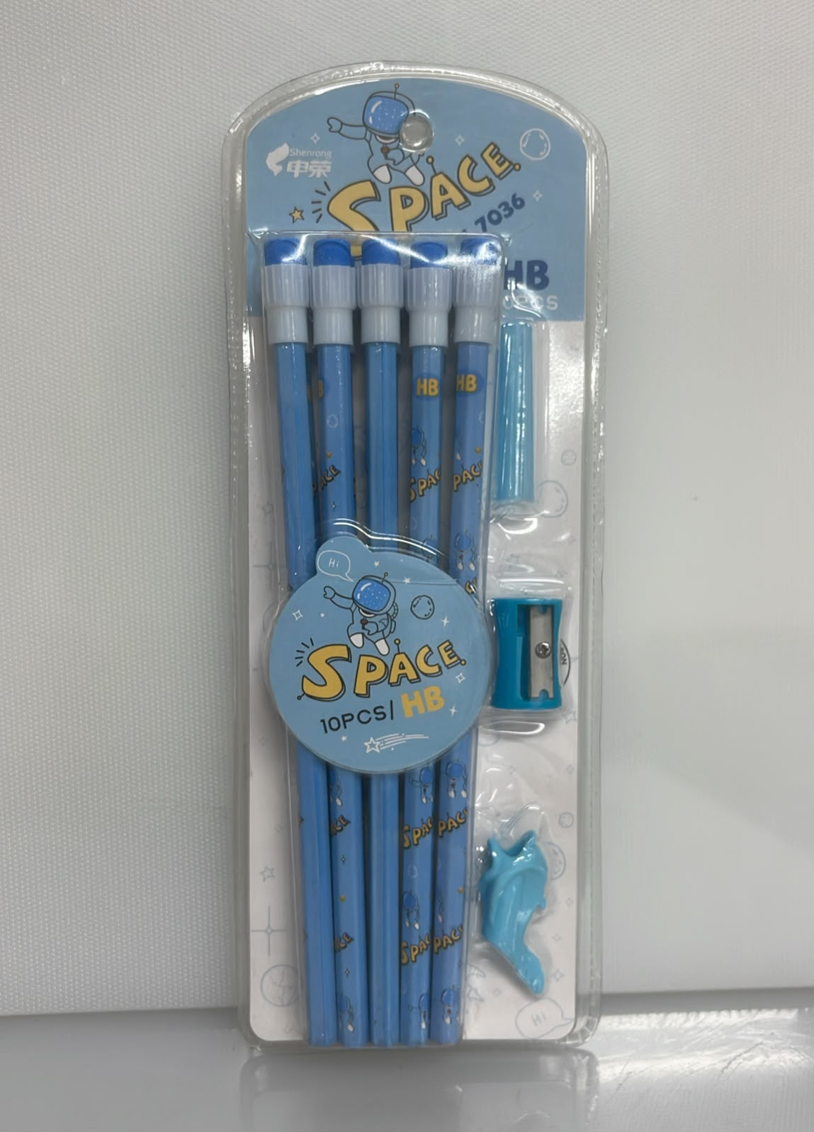 SET X4 DE LAPICES DESIGN SPACE 10 LAPICES - 1 TAPA PROTECTORA - 1 SACAPUNTAS - 1 BORRADOR 19 CM PL44-14