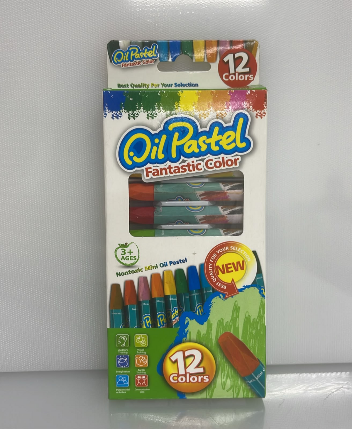 SET X12 DE CRAYOLAS DE COLORES DESIGN ART FUN 7 CM PL44-21