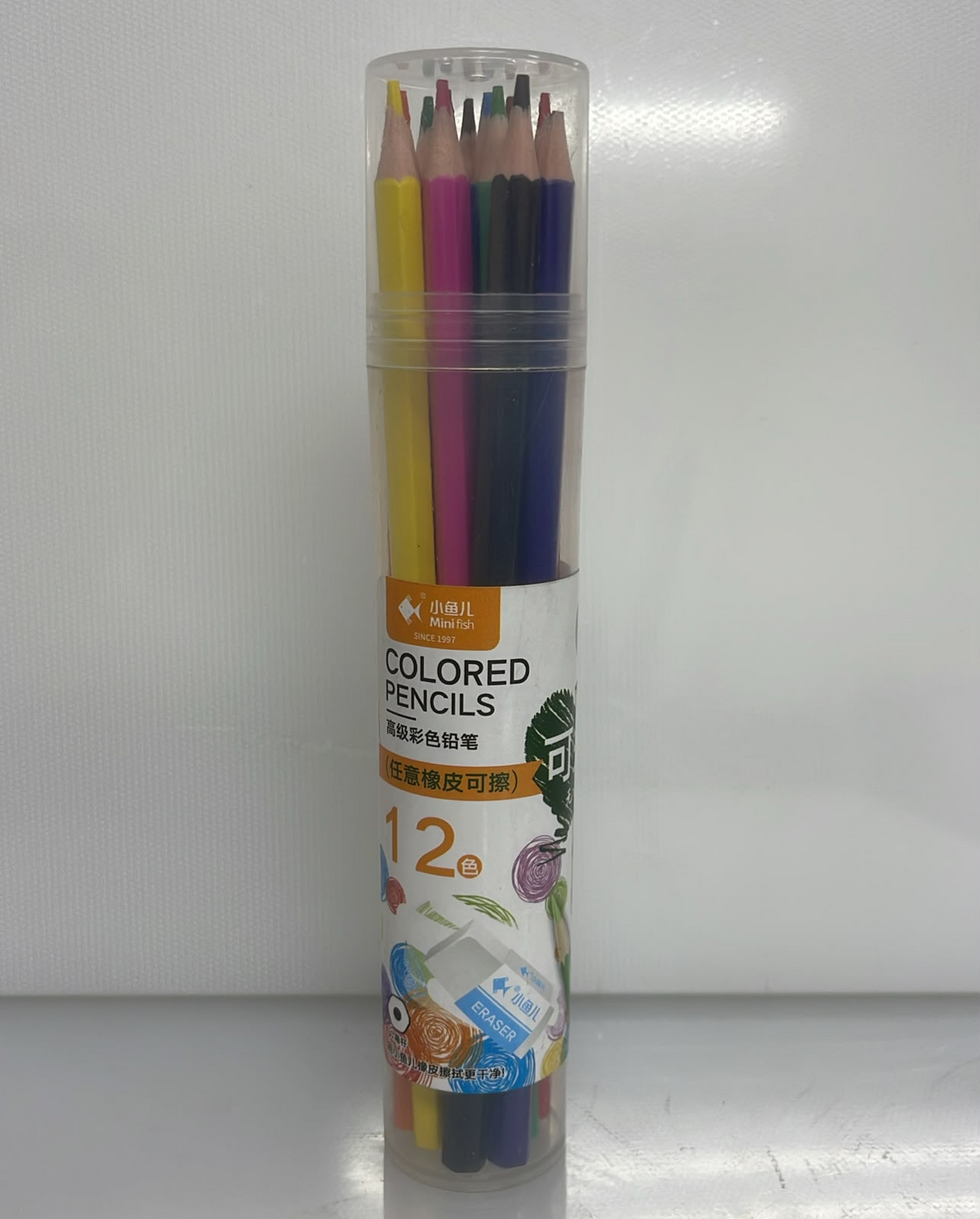 SET X12 DE COLORES DE COLORES DESIGN RED 17 CM PL41-8