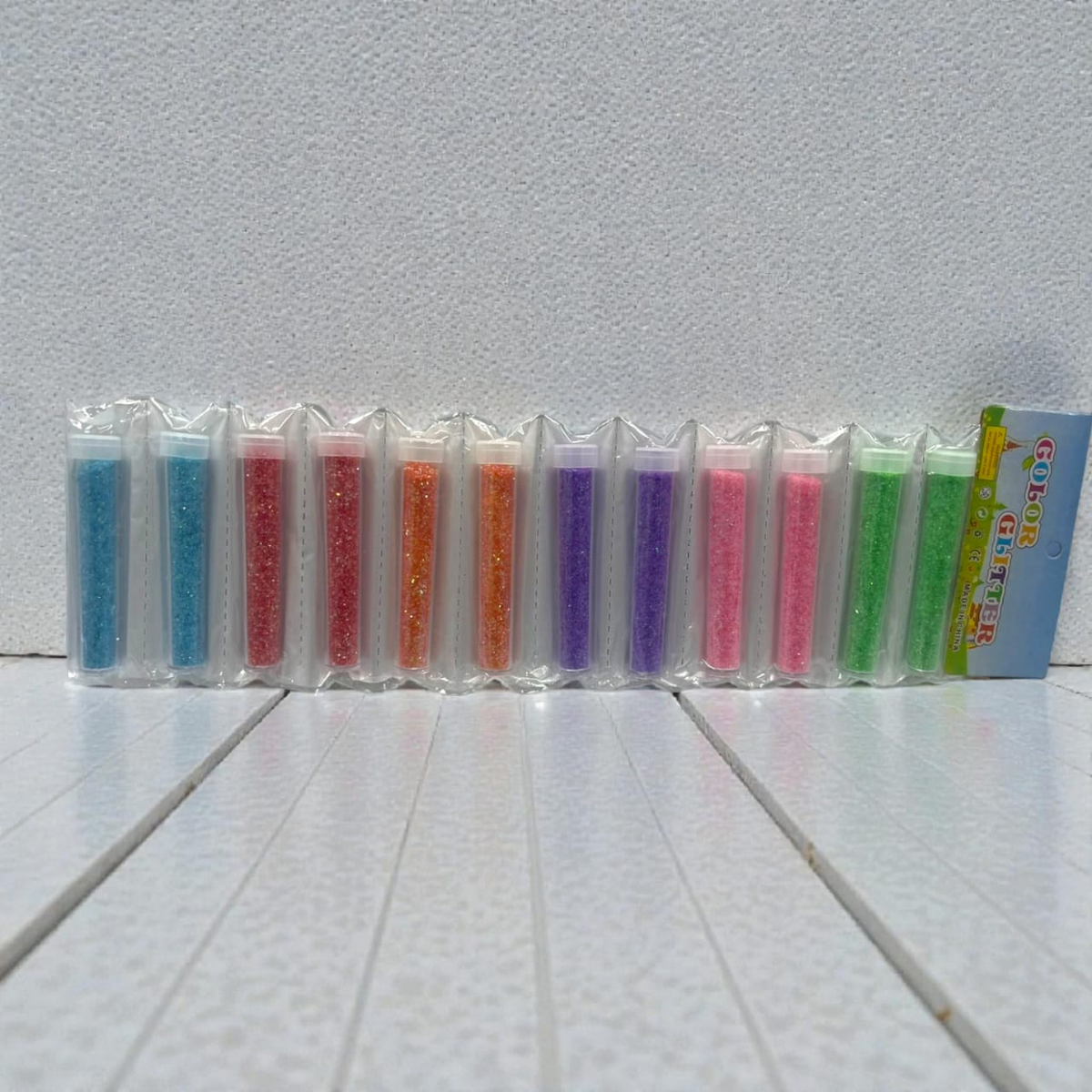 SET X 12 UND ESCARCHA DECORATIVA DESIGN FLUORESCENTES