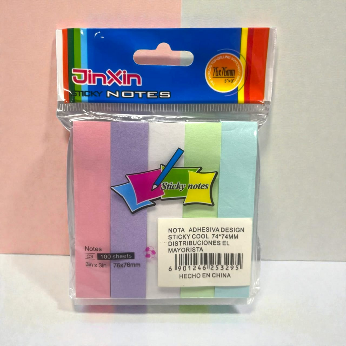 SET X 5 UND NOTA ADHESIVA DESIGN STICKY COOL 8X1 CM