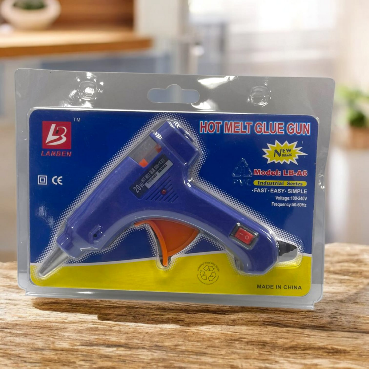 PISTOLA DE SILICONA DESIGN BLUE 11X9CM