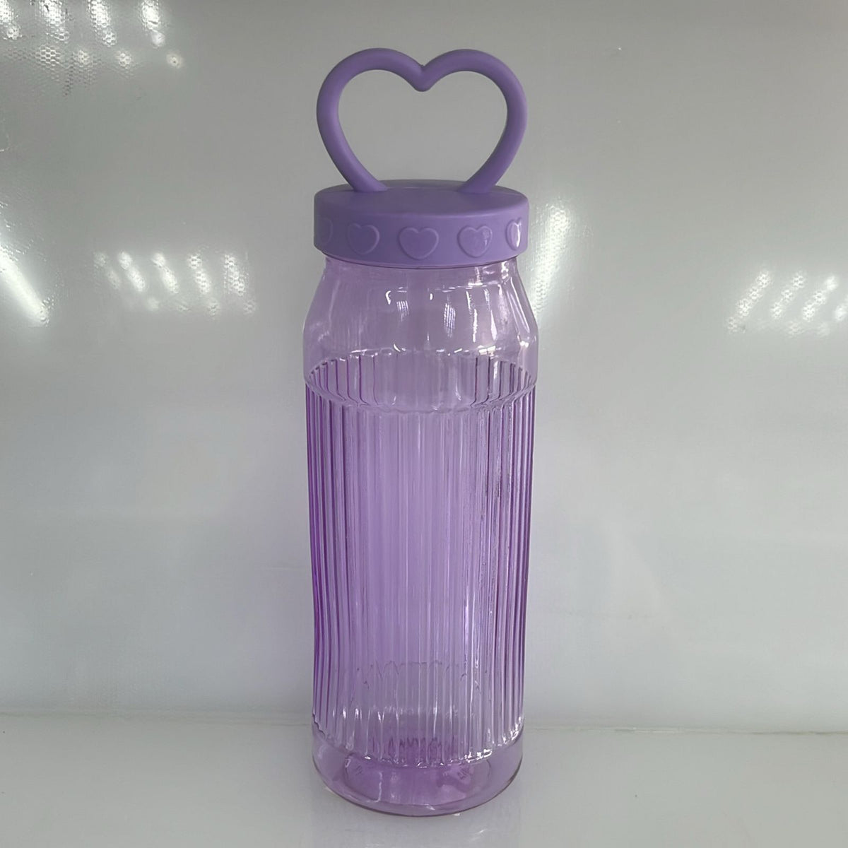 BOTELLA DE PLASTICO DESIGN HEART 19CM - 400 ML