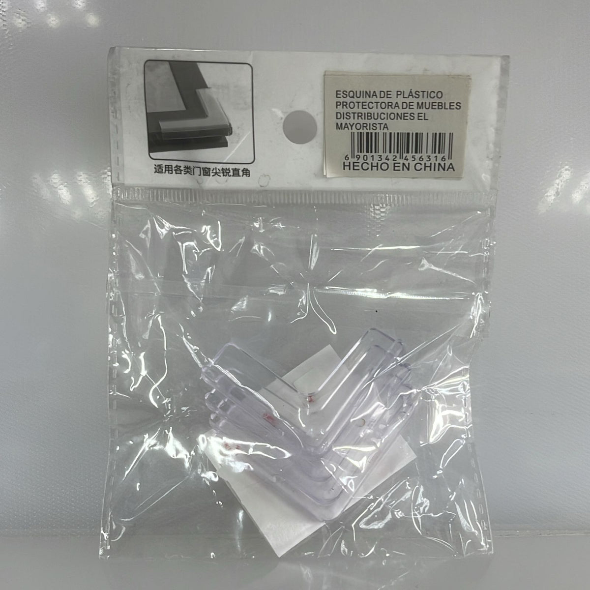 SET X 4 UND ESQUINA DE PLASTICO PROTECTORA DE MUEBLES