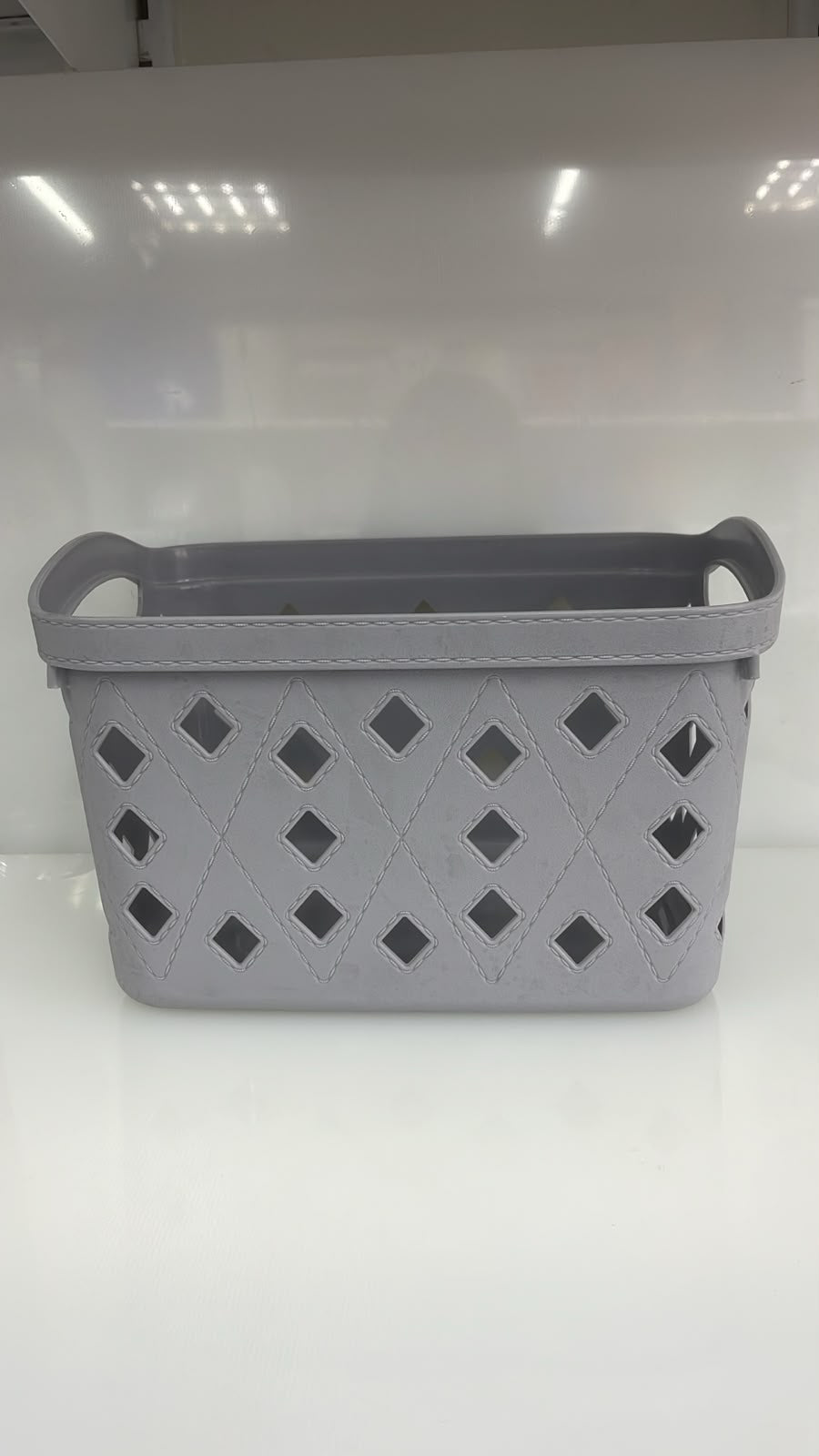 CESTA ORGANIZADORA DE PLASTICO PARA ARMARIOS Y CAJONES DESIGN DIAMOND 23X13X14 CM PL12-15