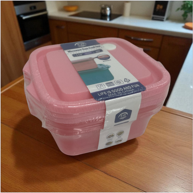 SET DE RECIPIENTES DE PLASTICO 14*8 CM - 550 ML