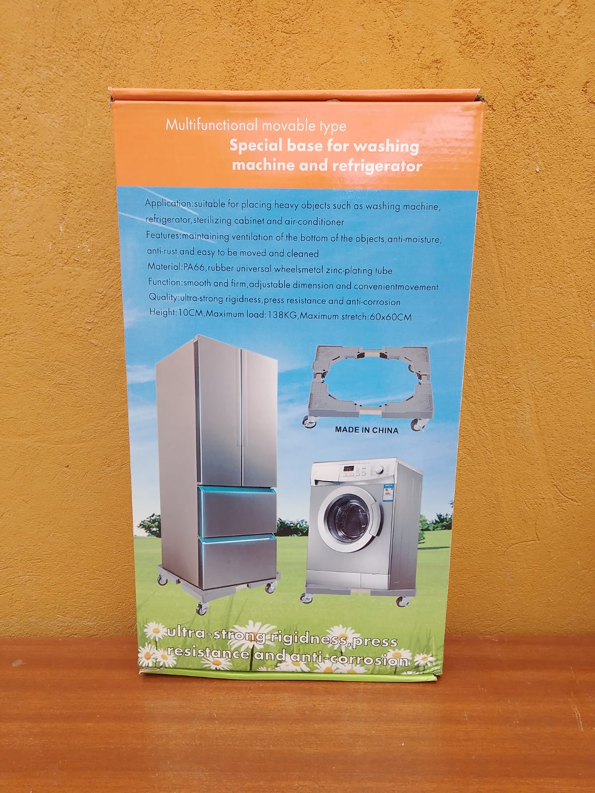 ORGANIZADOR DE PLASTICO Y METAL PARA LAVADORA 10X58X58 CM