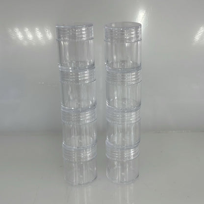 SET X8 ENVASES DE PLASTICO PARA ALMACENAMIENTO DESIGN NATURAL 3X2 CM 30 ML PL11-3