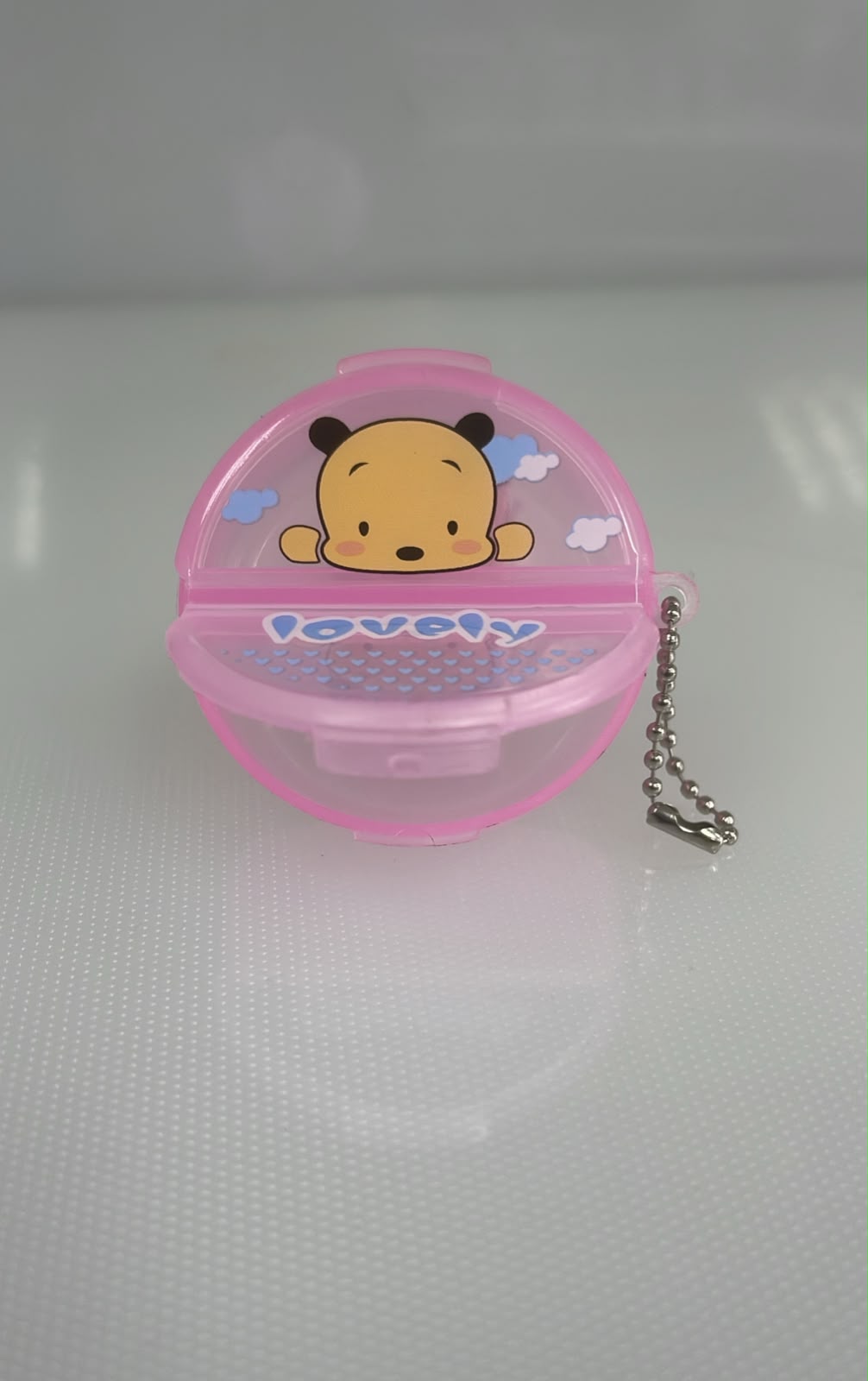 ENVASE DE PLASTICO CON 2 COMPARTIMIENTOS DESIGN LOVELY 6X6 CM PL11-15