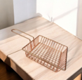 CESTA DECORATIVA EN ACERO DESIGN ROSE GOLD 13X12CM REF PL19-4