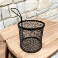 CESTA DECORATIVA METAL LICA DESIGN BLACK 8X8CM REF PL19-5
