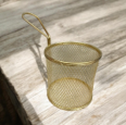 CESTA DECORATIVA METAL LICA DESIGN GOLD 8X8CM REF PL19-7
