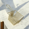 (S) CESTA DECORATIVA METAL LICA DESIGN GOLD 10X10X7CM REF PL19-11