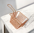(S) CESTA DECORATIVA EN ACERO DESIGN ROSE GOLD 10X10X7CM REF PL19-12